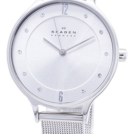 Skagen-Anita Silber Zifferblatt Swarovski Crystal Mesh Bracelet SKW2149 Damenuhr