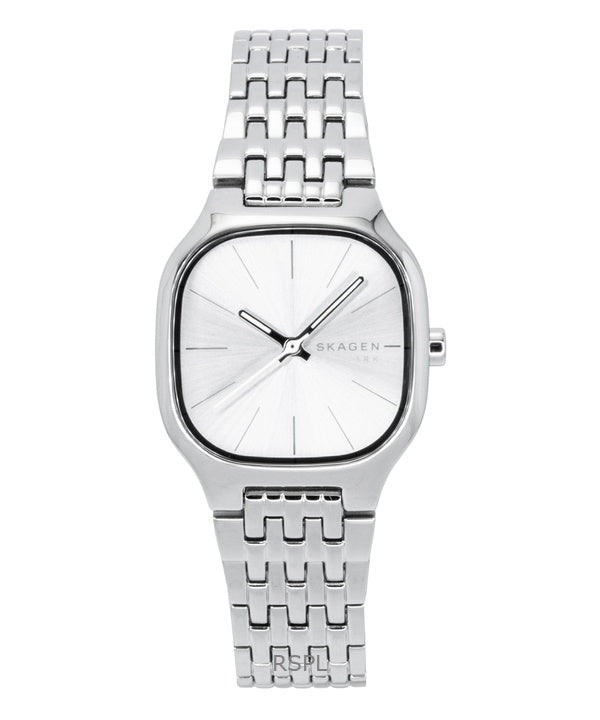 Skagen Mellem Lille Damenuhr aus Edelstahl mit silbernem Zifferblatt und Quarzwerk, Modell SKW3159