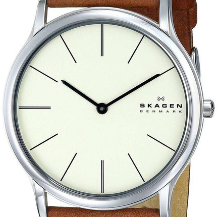 Skagen-Theodor Quarz Edelstahl Beige Zifferblatt SKW6083 Herrenuhr