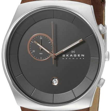 Skagen Havene Chronograph Quarz Leder Armband SKW6085 Herrenuhr