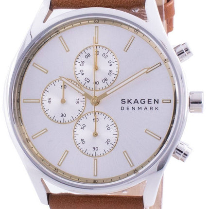 Skagen Holst Chronograph Silber Zifferblatt Quarz SKW6607 Herrenuhr