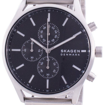 Skagen Holst Chronograph Schwarzes Zifferblatt Quarz SKW6609 Herrenuhr