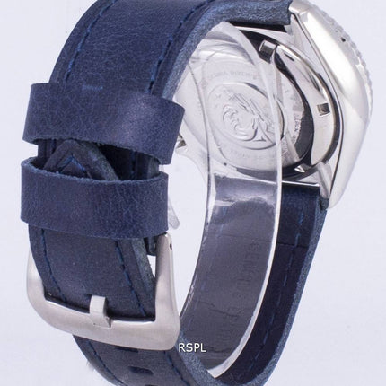 Seiko Automatik SKX009J1 LS13 Diver 200M dunkel blau Leder Armband Herrenuhr