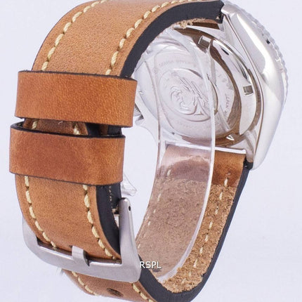 Seiko Automatik SKX009J1-LS17 Diver 200M Japan machte braun Leder Armband Herrenuhr