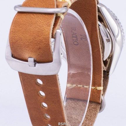 Seiko Automatik SKX009J1-LS18 Diver 200M Japan machte braun Leder Armband Herrenuhr