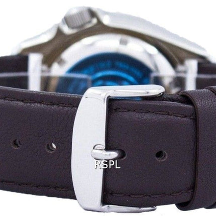 Seiko Automatik Diver Verhältnis dunkelbraunes Leder SKX009J1-LS11 200M Herrenuhr