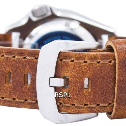 Seiko Automatik Diver Verhältnis braun Leder SKX009J1-LS9 200M Herrenuhr