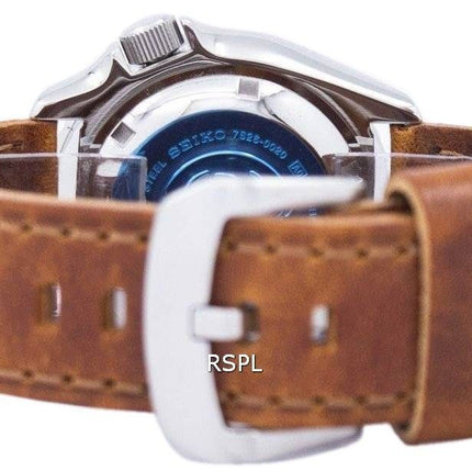 Seiko Automatik Diver Verhältnis braun Leder SKX009J1-LS9 200M Herrenuhr