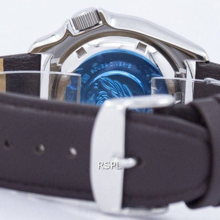Seiko Automatik Diver 200M Verhältnis dunkelbraunes Leder SKX009K1-LS11 Herrenuhr
