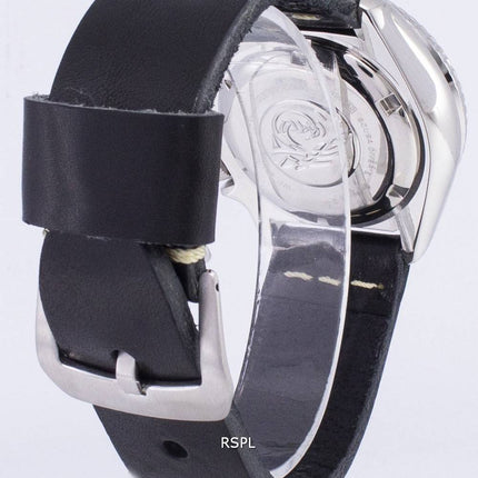 Seiko Automatik SKX009K1-LS14 Diver 200M schwarzes Leder Armband Herrenuhr