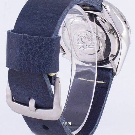 Seiko Automatik SKX009K1-LS15 Diver 200M dunkel blau Leder Armband Herrenuhr