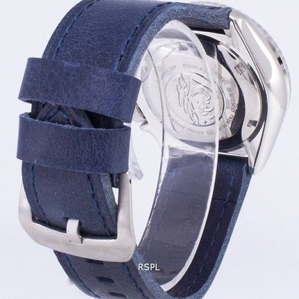 Seiko Automatik SKX011J1 LS13 Diver 200M dunkel blau Leder Armband Herrenuhr