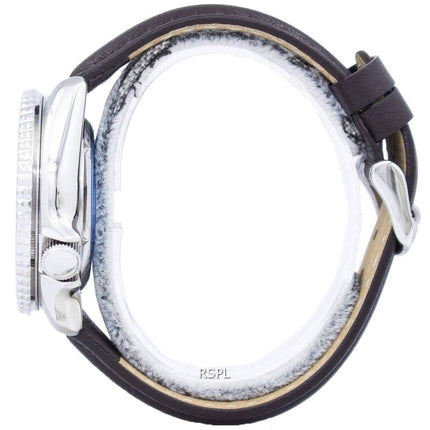 Seiko Automatik Diver Verhältnis dunkelbraunes Leder SKX011J1-LS11 200M Herrenuhr