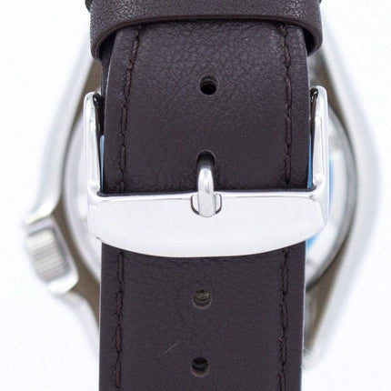 Seiko Automatik Diver Verhältnis dunkelbraunes Leder SKX011J1-LS11 200M Herrenuhr