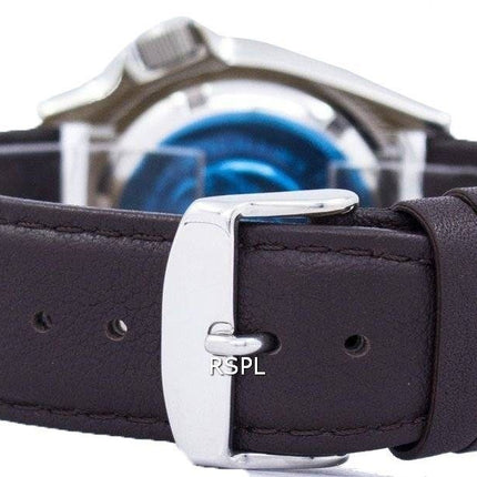 Seiko Automatik Diver Verhältnis dunkelbraunes Leder SKX011J1-LS11 200M Herrenuhr