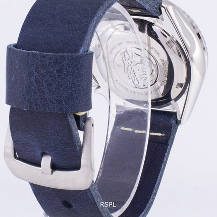Seiko Automatik SKX011J1-LS15 Diver 200M dunkel blau Leder Armband Herrenuhr