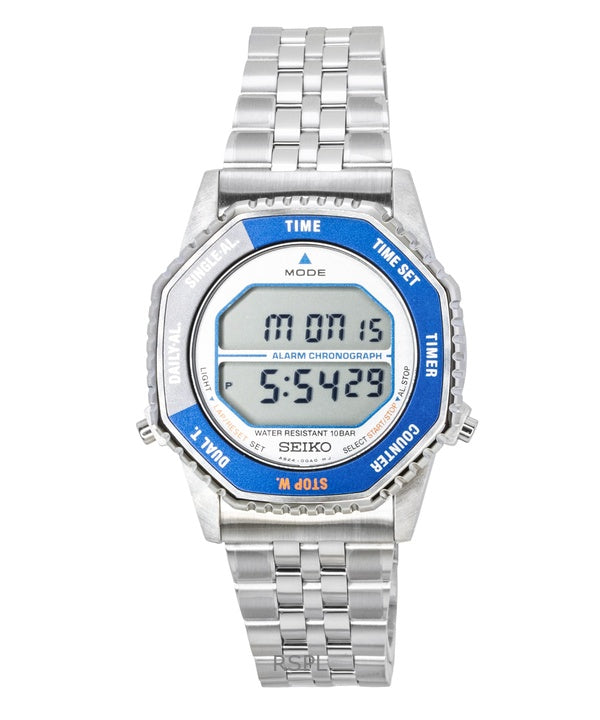 Seiko Rotocall Digital-Chronograph Edelstahl Quarz SMGG21P1 100M Herrenuhr