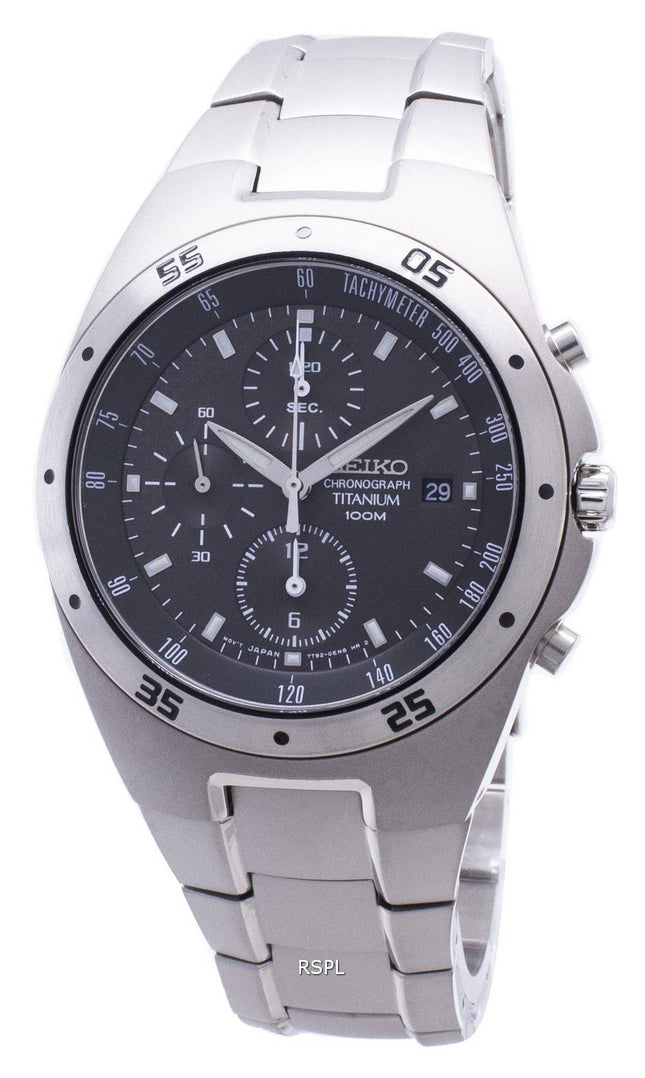 Generalüberholte Seiko Titanium Chronograph SND419 SND419P1 SND419P Herrenuhr