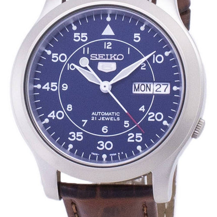 Seiko 5 militärische SNK807K2-SS2 automatische braun Leder Armband Herrenuhr