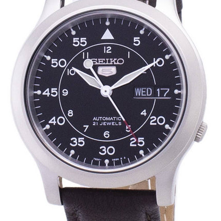 Seiko 5 militärische SNK809K2 SS4 automatische braun Leder Armband Herrenuhr