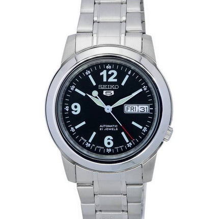 Seiko 5 Edelstahl schwarzes Zifferblatt Automatik SNKE63 SNKE63J1 SNKE63J Herrenuhr
