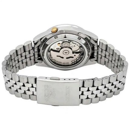 Seiko 5 Automatik-Herrenuhr SNKG39J1 aus Edelstahl mit silbernem Zifferblatt und 21 Juwelen