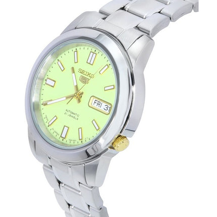 Generalüberholte Seiko 5 Edelstahl Grünes Zifferblatt Automatik SNKK19 SNKK19J1 SNKK19J Herrenuhr
