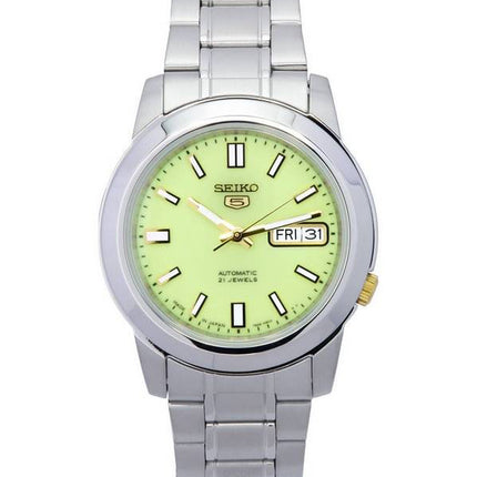Generalüberholte Seiko 5 Edelstahl Grünes Zifferblatt Automatik SNKK19 SNKK19J1 SNKK19J Herrenuhr
