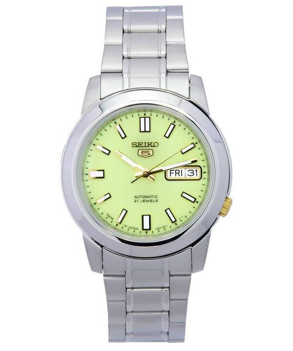 Generalüberholte Seiko 5 Edelstahl Grünes Zifferblatt Automatik SNKK19 SNKK19J1 SNKK19J Herrenuhr