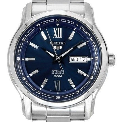 Seiko 5 Analog Edelstahl Blaues Zifferblatt Automatik SNKP17K1 Herrenuhr