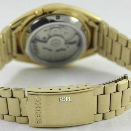 Generalüberholte Seiko 5 Automatik Herrenuhr mit goldenem Zifferblatt, Modell SNXL72K1/SNXL72K