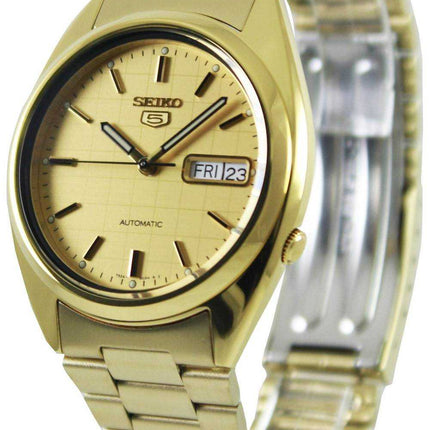 Generalüberholte Seiko 5 Automatik Herrenuhr mit goldenem Zifferblatt, Modell SNXL72K1/SNXL72K