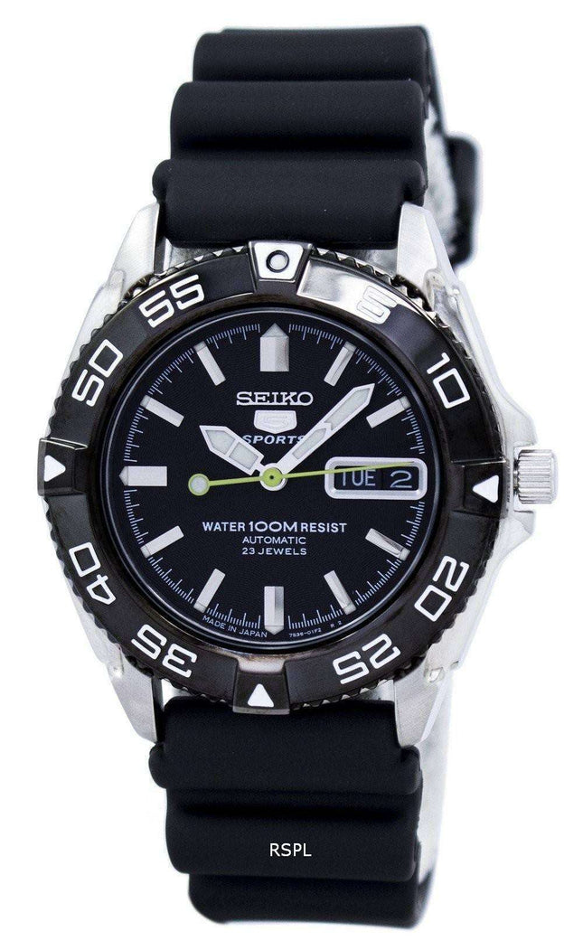 Generalüberholte Seiko 5 Sports Automatik Herrenuhr, hergestellt in Japan, 23 Steine, Modell SNZB23J2