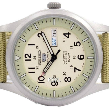 Generalüberholte Seiko 5 Military Automatic Sports Japan Made SNZG07 SNZG07J1 SNZG07J Herrenuhr