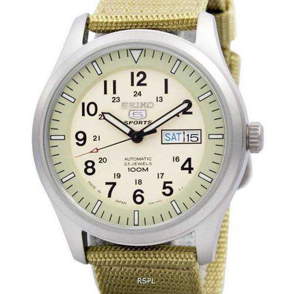 Generalüberholte Seiko 5 Military Automatic Sports Japan Made SNZG07 SNZG07J1 SNZG07J Herrenuhr