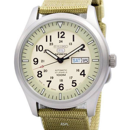 Generalüberholte Seiko 5 Military Automatic Sports Japan Made SNZG07 SNZG07J1 SNZG07J Herrenuhr