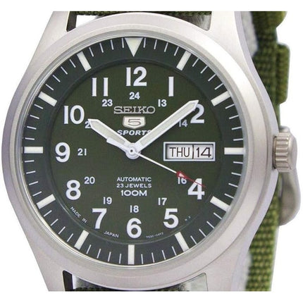 Generalüberholte Seiko 5 Military Automatic Sports Japan Made SNZG09 SNZG09J1 SNZG09J Herrenuhr