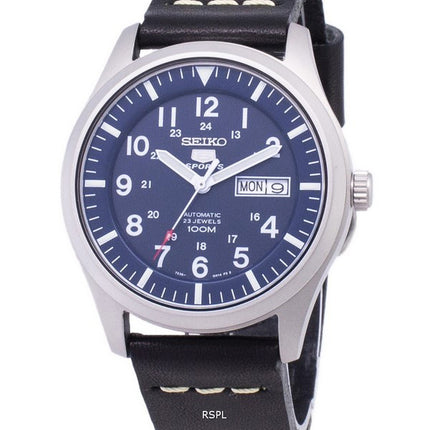 Seiko 5 Sports SNZG11K1-LS14 automatische schwarzes Leder Armband Herrenuhr