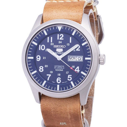 Seiko 5 Sports SNZG11K1-LS18 automatische braun Leder Armband Herrenuhr