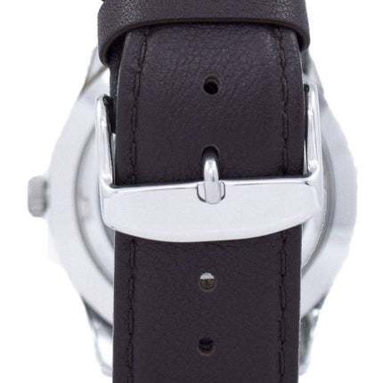 Seiko 5 Sport automatische Japan gemacht Verhältnis dunkelbraunes Leder SNZG15J1-LS11 Herrenuhr