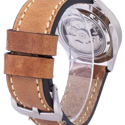 Seiko 5 Sports SNZG15K1 LS17 automatische braun Leder Armband Herrenuhr