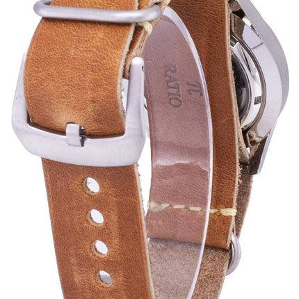 Seiko 5 Sport SNZG15K1-LS18 automatische braun Leder Armband Herrenuhr