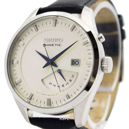 Generalüberholte Seiko Kinetic Herrenuhr mit Lederarmband (Modelle SRN071, SRN071P1, SRN071P)