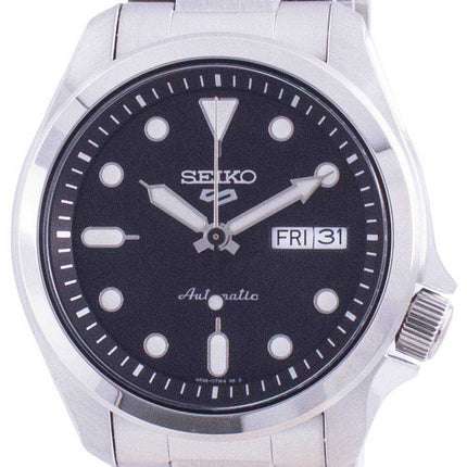 Refurbished Seiko 5 Sports Schwarzes Zifferblatt Automatik SRPE55 SRPE55K1 SRPE55K 100M Herrenuhr