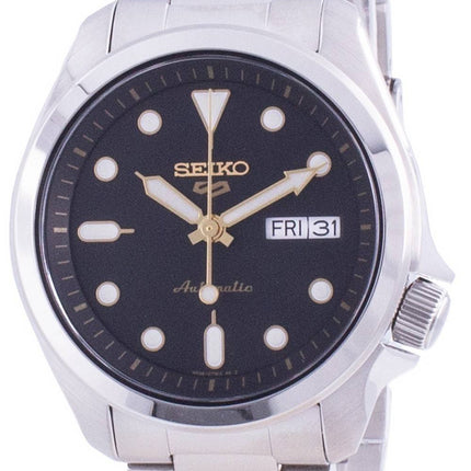 Generalüberholte Seiko 5 Sports Herrenuhr mit schwarzem Zifferblatt, Automatik, Modell SRPE57, SRPE57K1, SRPE57K, wasserdicht bis 100 m
