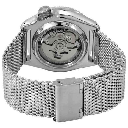 Seiko 5 Sports Campagne Zifferblatt Edelstahlgewebe Automatik SRPE75 SRPE75K1 SRPE75K 100M Herrenuhr