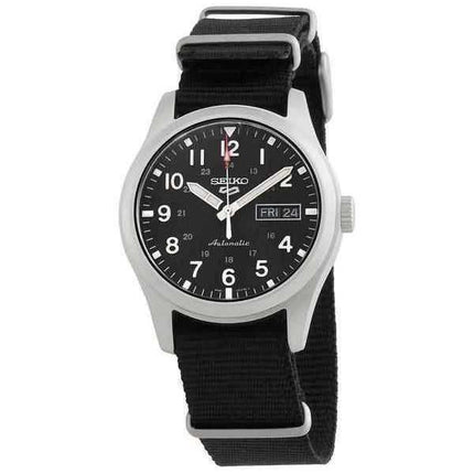 Generalüberholte Seiko 5 Sports Herrenuhr mit schwarzem Zifferblatt, Automatik, SRPG37, SRPG37K1, SRPG37K, 100 m