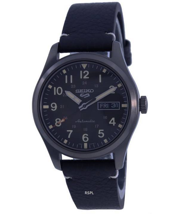 Generalüberholte Seiko 5 Sports Field Collection Herrenuhr mit braunem Zifferblatt, Lederarmband, Automatikwerk SRPG41, SRPG41K1, SRPG41K und Wasserdichtigkeit bis 100 m