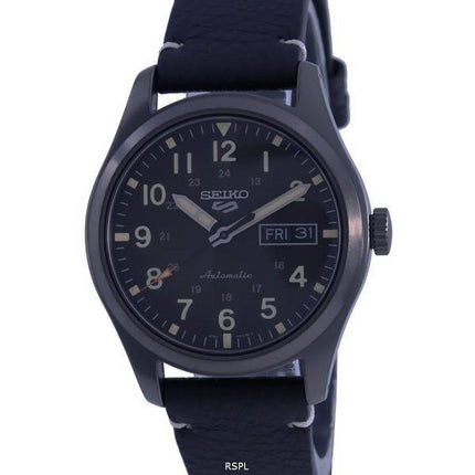 Generalüberholte Seiko 5 Sports Field Collection Herrenuhr mit braunem Zifferblatt, Lederarmband, Automatikwerk SRPG41, SRPG41K1, SRPG41K und Wasserdichtigkeit bis 100 m