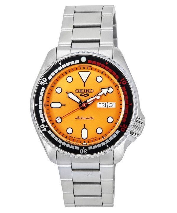 Seiko 5 Sports SKX 55th Anniversary Limited Edition Orange Dial 24 Jewels Automatic SRPK07J1 100M Herrenuhr